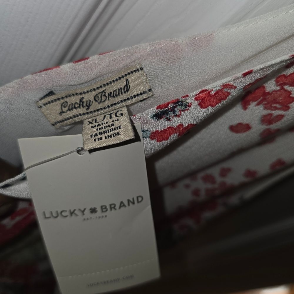 LUCKY BRAND Floor Length Floral Boho Sleeveless Dress. - Picture 6 of 11